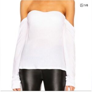 NWT RtA Mandana Off the Shoulder White Long Sleeve Top